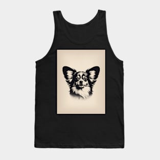 Papillon Dog 1 - Japanese Old Vintage Tank Top